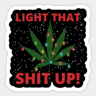 Weed Christmas Sticker